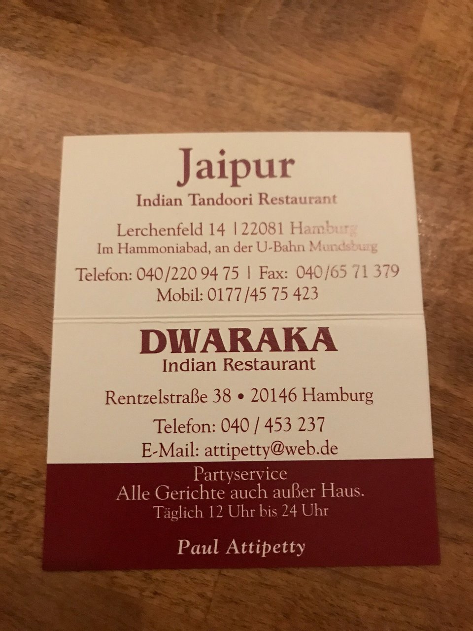 Jaipur Tandoori - Indisches Restaurant